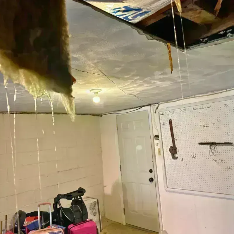 Before and after water damage restoration in Michigan City, IN